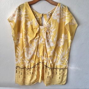 Leifsdottir Silk Blend Floral Print Blouse